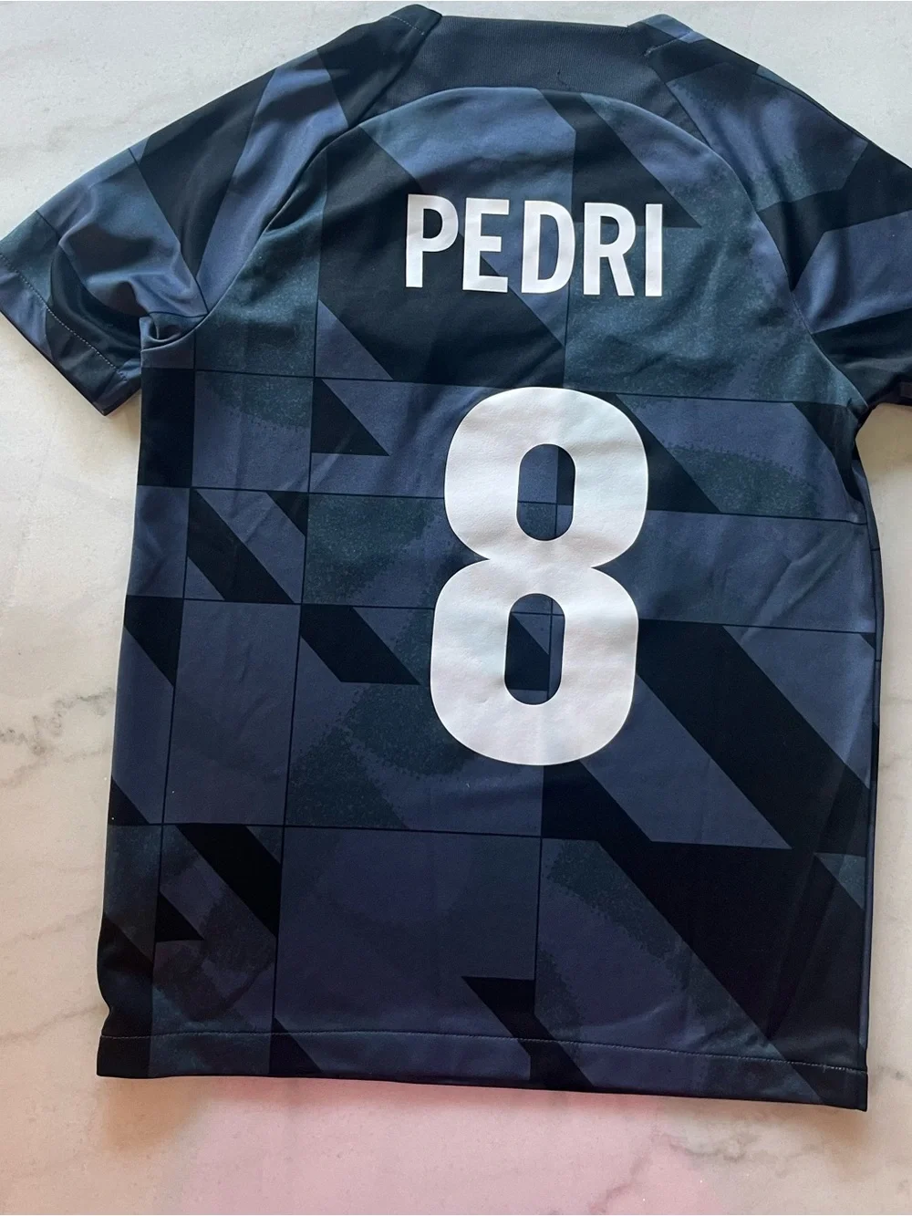 Nike Kids Dark Blue Graphic 'PEDRI' #8 Jersey
